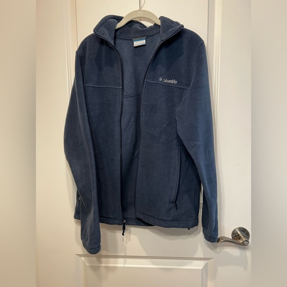 Columbia Men’s Blue Fleece Zip Up Jacket Size Small - Picture 2 of 12